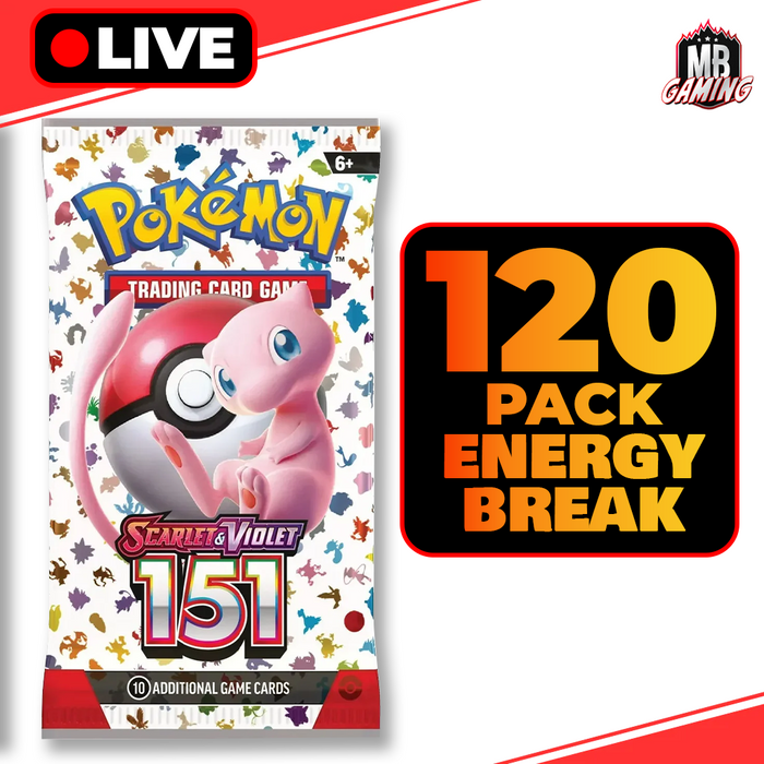 Pokemon: 151  - PICK YOUR ENERGY - 120 Pack Group Break