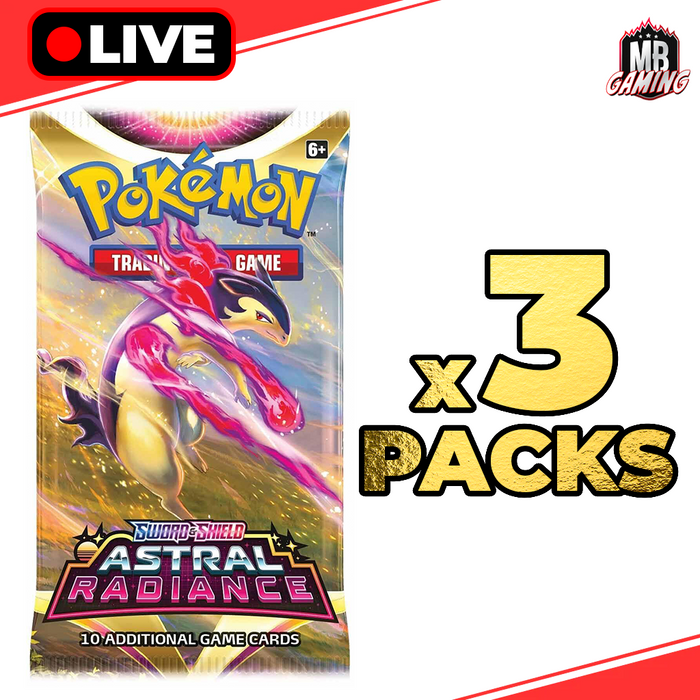 Pokemon: Astral Radiance Booster Pack x3 - LIVE