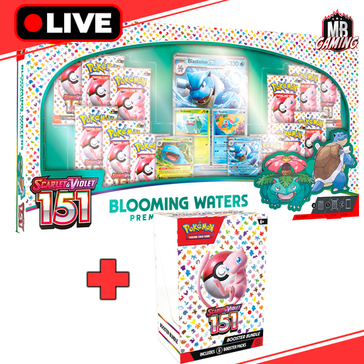 Pokemon: Blooming Waters Premium Collection & 151 Booster Bundle - LIVE