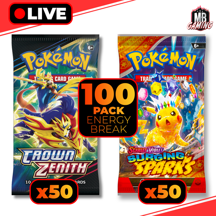 Pokemon: Crown Zenith & Surging Sparks - PICK YOUR ENERGY - Group Break