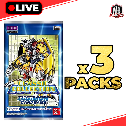 Digimon: Classic Collection Booster Pack (EX-01) (x3)- LIVE BREAK