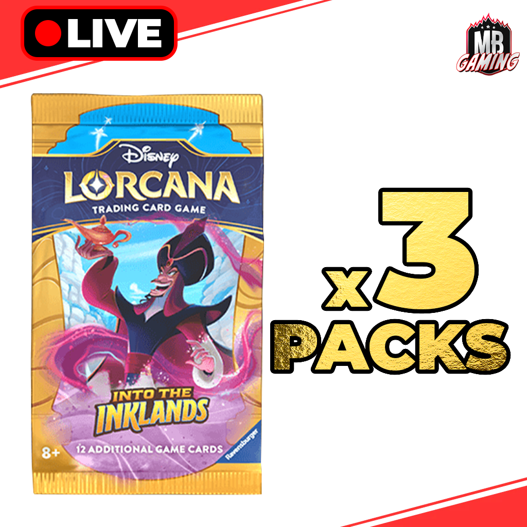 Disney Lorcana: Into the Inklands Booster Pack (x3) - LIVE BREAK