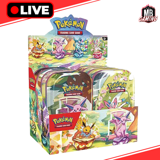 Pokemon: Prismatic Evolutions Mini Tin Display - LIVE