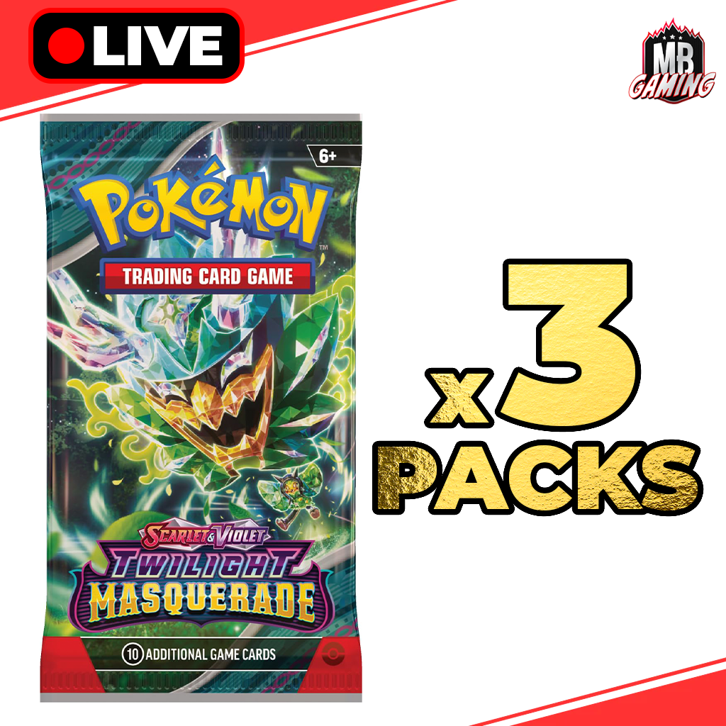 Pokemon: Twilight Masquerade Booster Pack x3 - LIVE BREAK