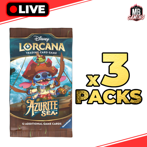 Disney Lorcana: Azurite Sea Booster Pack (x3) - LIVE BREAK