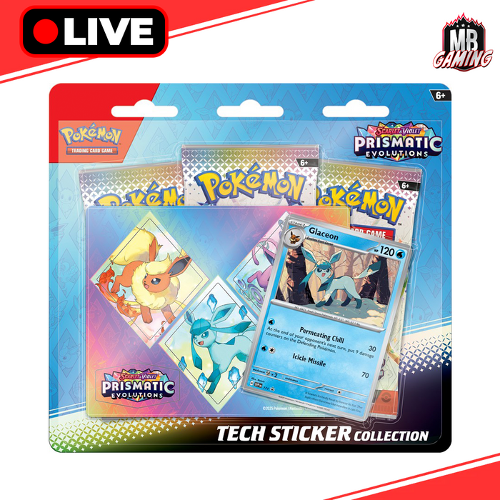 Pokemon: Prismatic Evolutions Tech Sticker Collection - LIVE BREAK