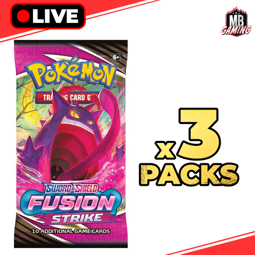 Pokemon: Fusion Strike Booster Pack x3 - LIVE BREAK