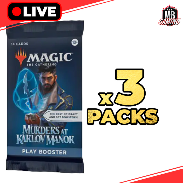 Magic The Gathering: Murders at Karlov Manor Play Booster Pack (x3) - LIVE